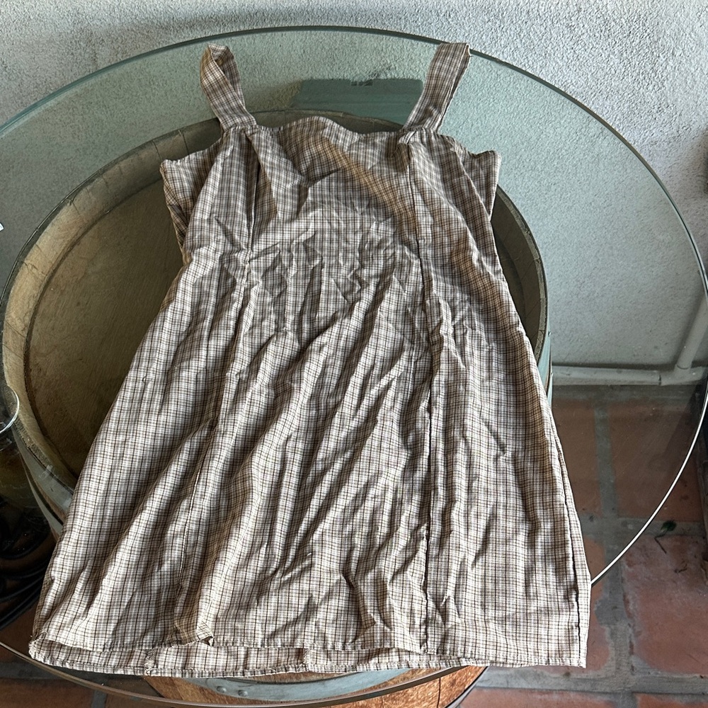 PacSun Brown Plaid Mini Dress